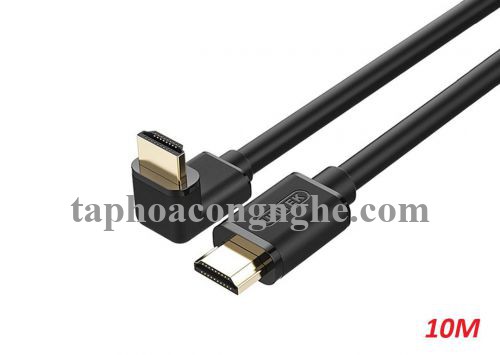 Unitek 25352 Y-C1012 10M Màu Đen Một Đầu Vuông Góc 90 Độ Cáp Hdmi 1.4 30025352